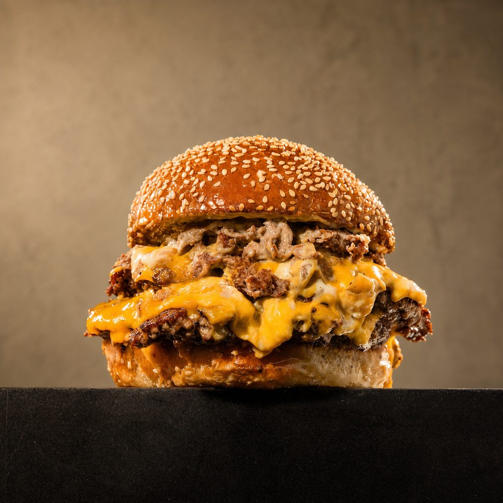 Hot Mess & Cheese Burger.