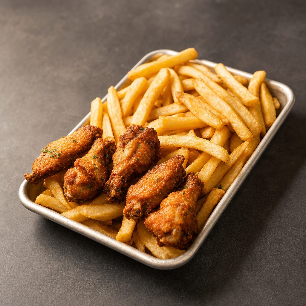 5 Wings w/ Fries.