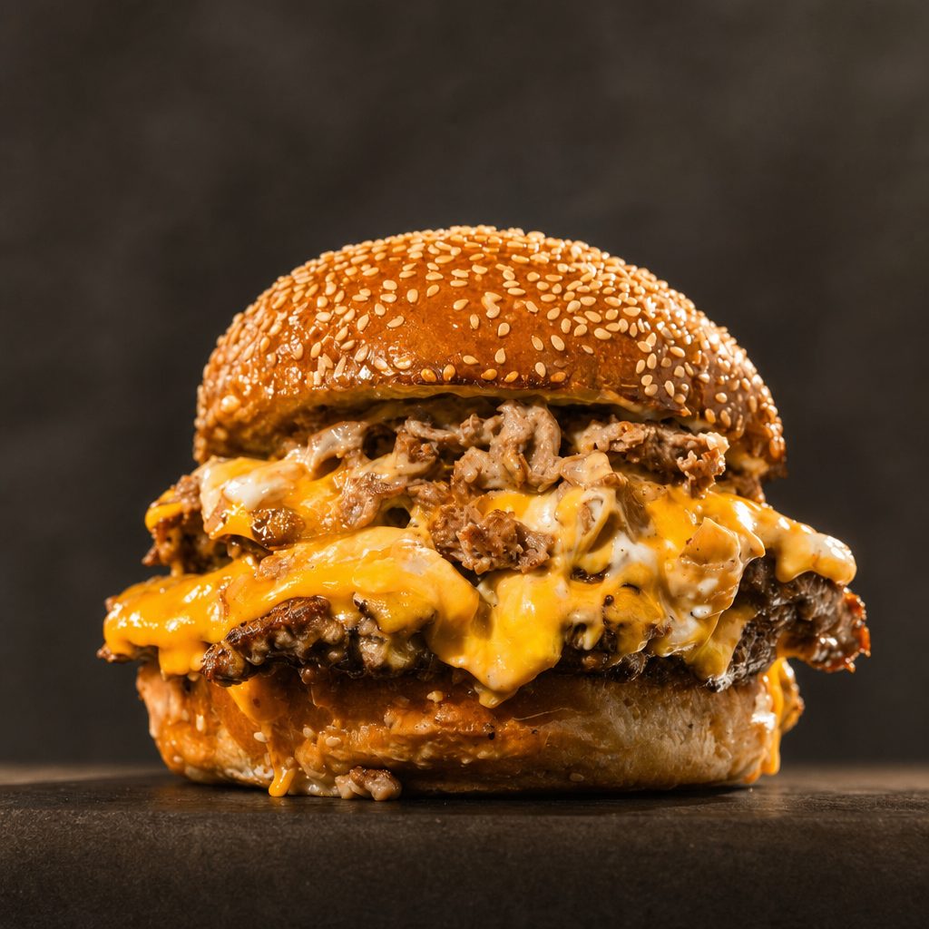Hot Mess & Cheese Burger.