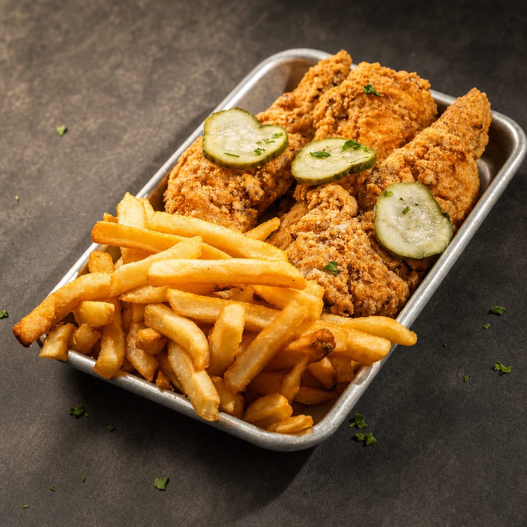 3 Chicken Tenders w/ Fries.
